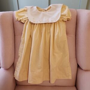 Rosalina 3t Smocked Duck Duckling Yellow Gingham Dress Spring Summer Easter